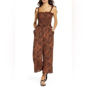 Socialite Print Wide Leg Jumpsuit